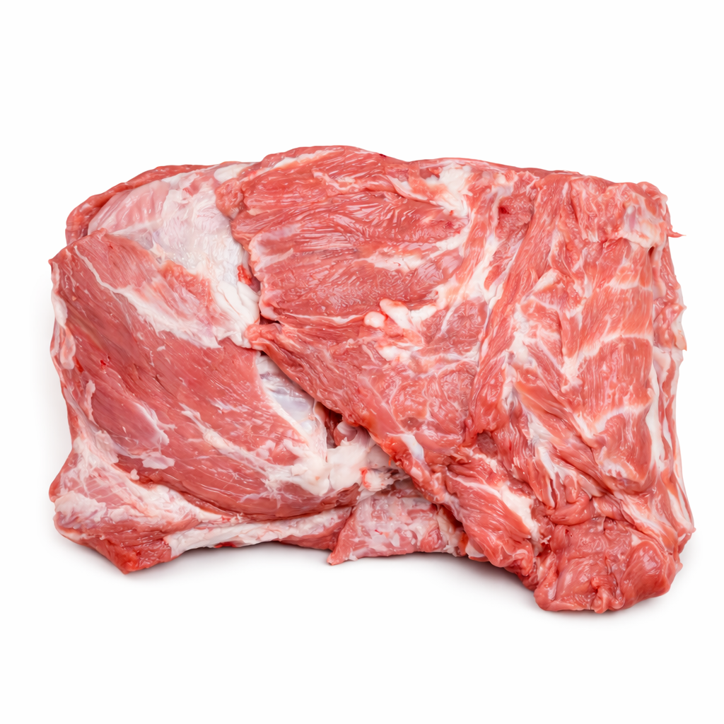 Raw meat on a white background
